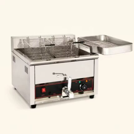 Stainless Steel Commercial Electric Deep Fryer Automatic Oil Filtration System Frying Machine for Restaurant Kitchen Equipment