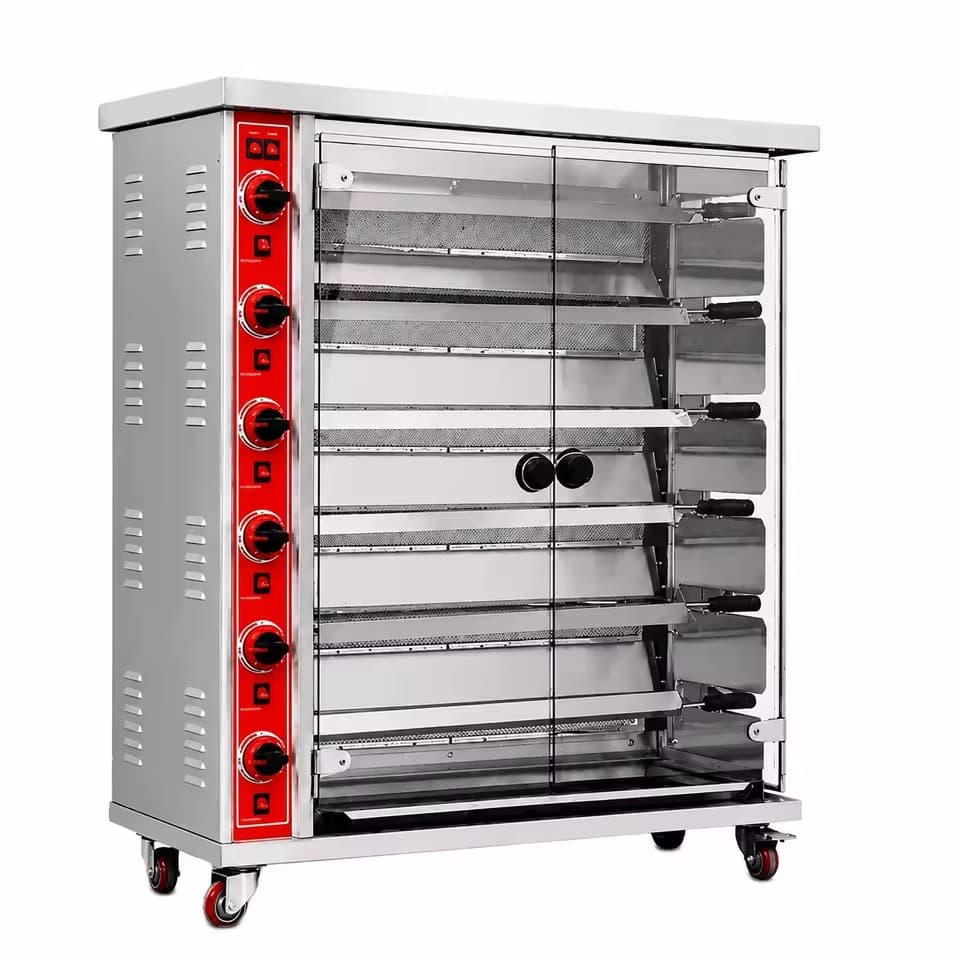 imgi_51_Hc8e8ced8c5df4685bd04829136e4b0e9I.png_960x960q80 Commercial 6 Layers Rotating Chicken Grill Oven Gas Stainless Steel BBQ Machine for Restaurant Kitchen Equipment - Image 1