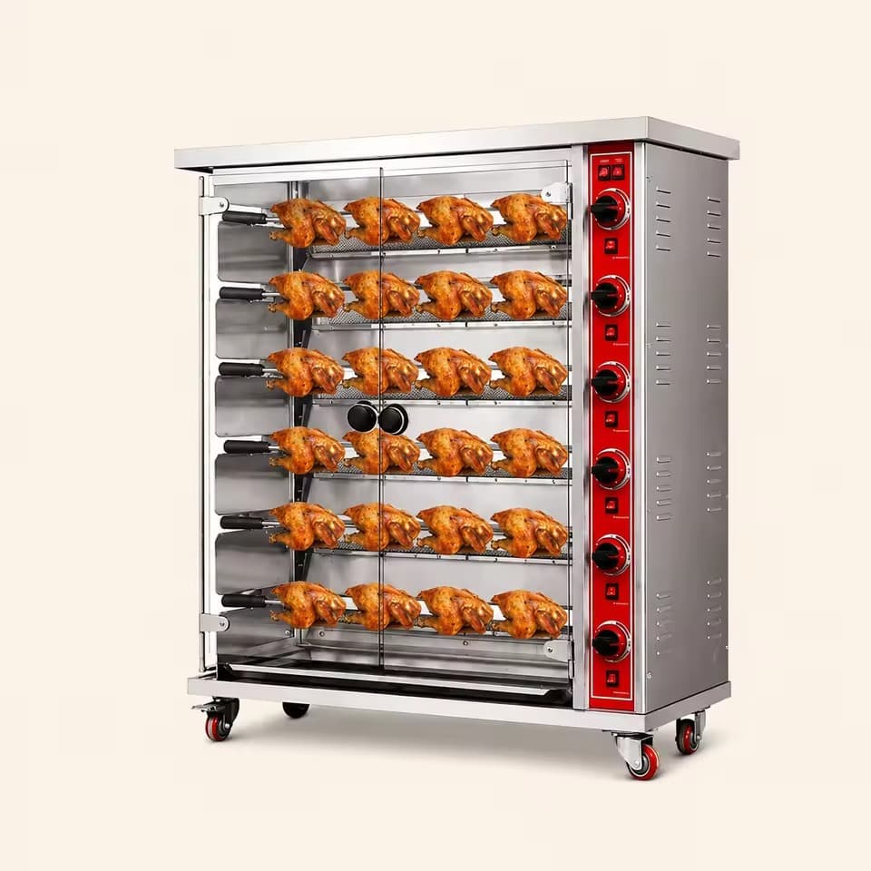 imgi_51_Hc9d44f37d07649209bae52b617109180F.png_960x960q80 Automatic Gas Chicken Rotisserie Oven Commercial BBQ Roasting Machine High Capacity Stainless Steel Design - Image 1